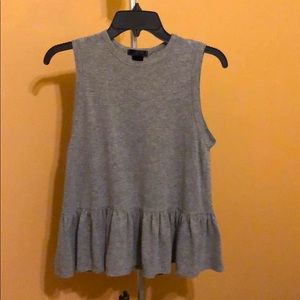 Grey peplum tee tank